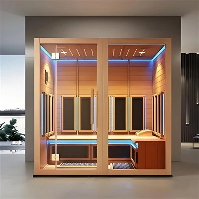 Home Spa Dry Steam Far Infrared Indoor Sauna LED Color Light Therapy